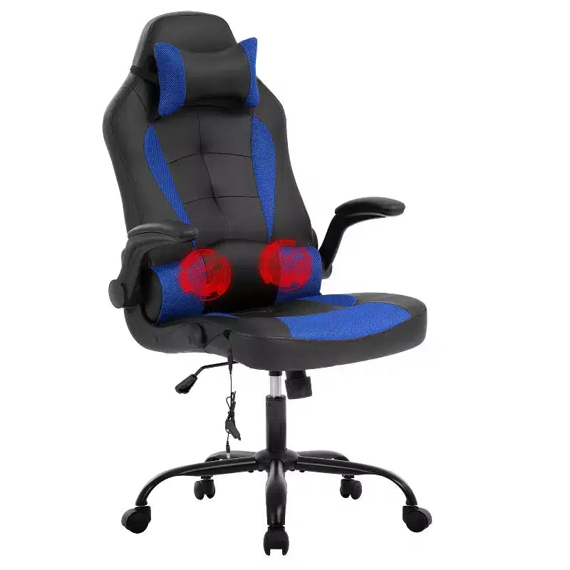 Chaise de Jeu Fauteuil de Bureau avec Support Lombaire Rembourré