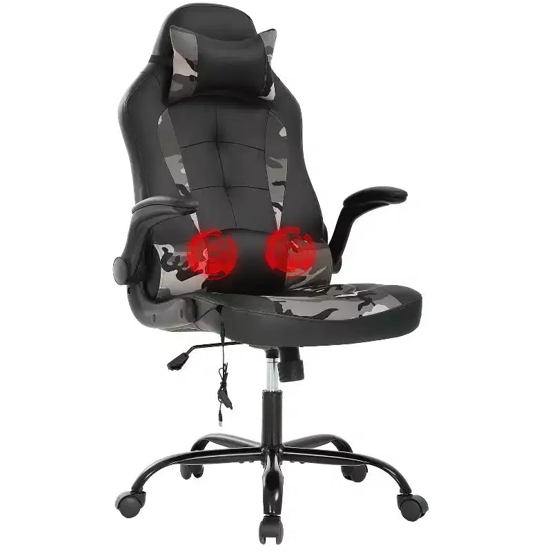 Chaise de Jeu Fauteuil de Bureau avec Support Lombaire Rembourré