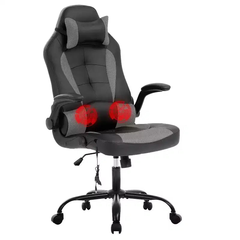 Chaise de Jeu Fauteuil de Bureau avec Support Lombaire Rembourré