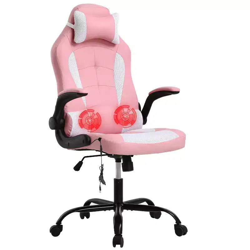 Chaise de Jeu Fauteuil de Bureau avec Support Lombaire Rembourré