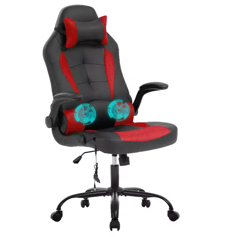 Chaise de Jeu Fauteuil de Bureau avec Support Lombaire Rembourré