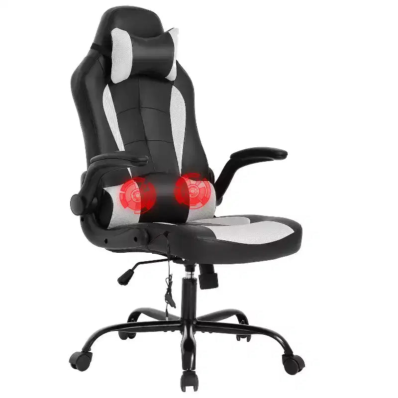 Chaise de Jeu Fauteuil de Bureau avec Support Lombaire Rembourré