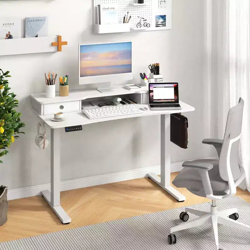 Bureau debout électrique 48x 24 avec 2 tiroirs pour moniteur
