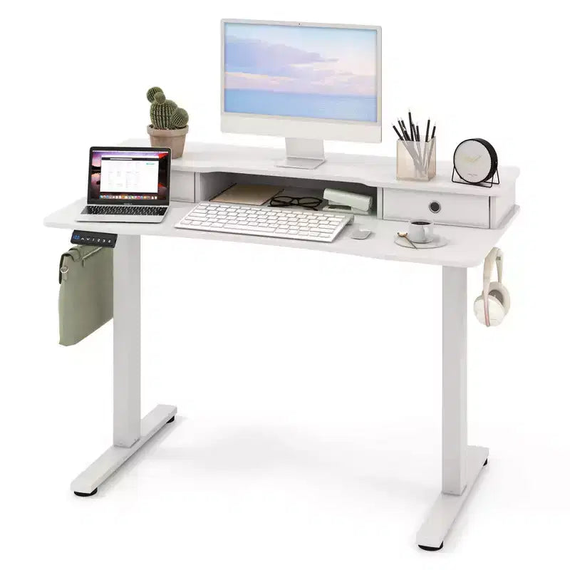 Bureau debout électrique 48x 24 avec 2 tiroirs pour moniteur