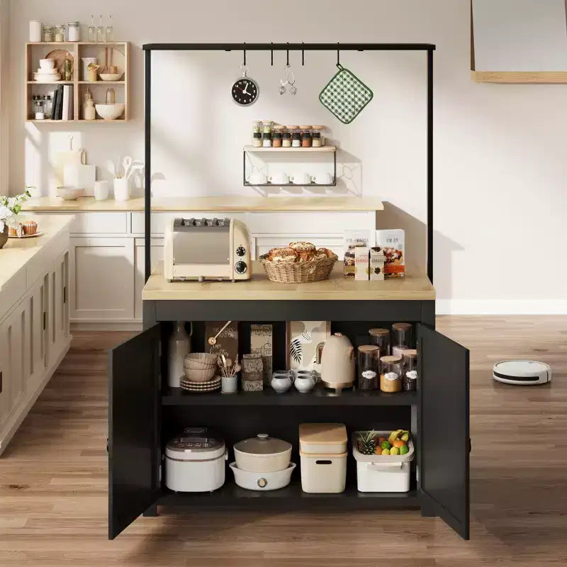 Îlot de cuisine de 42 po avec rangement, Chariot de cuisine multifonctionnel robuste