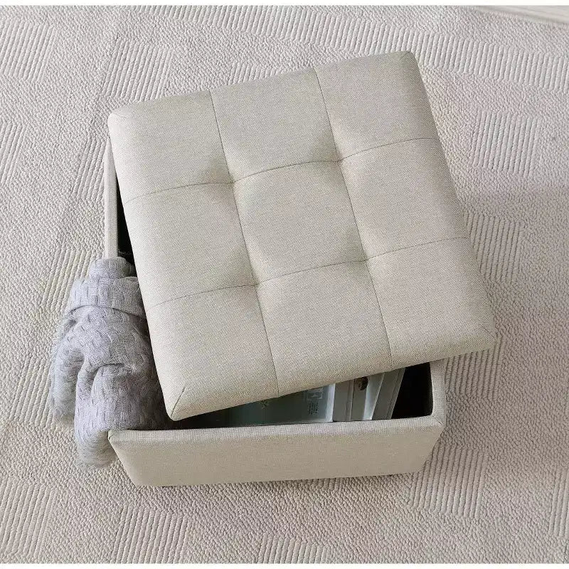 Pouffe de rangement carré