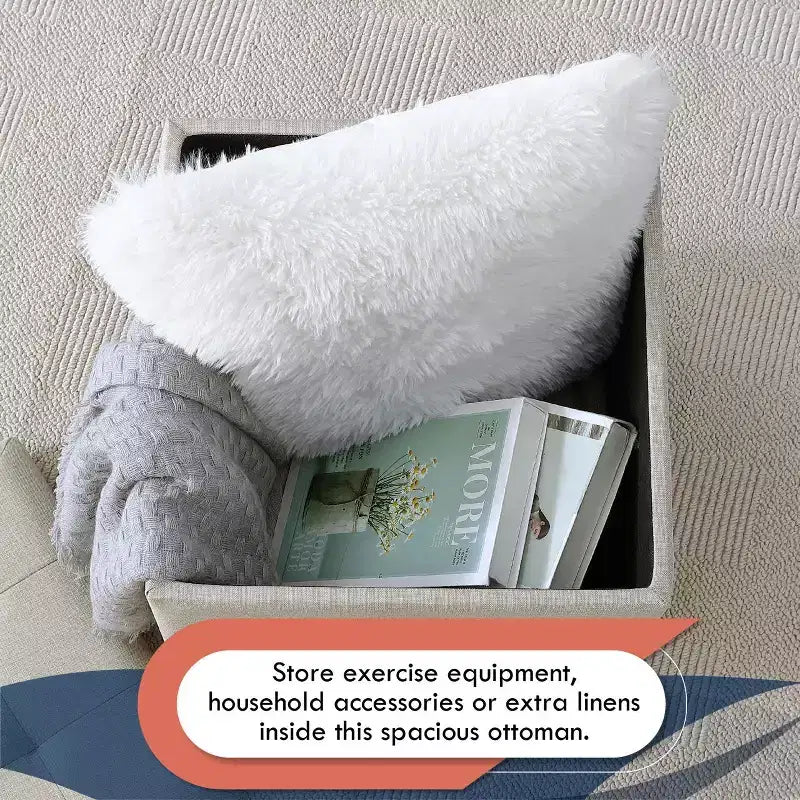 Pouffe de rangement carré