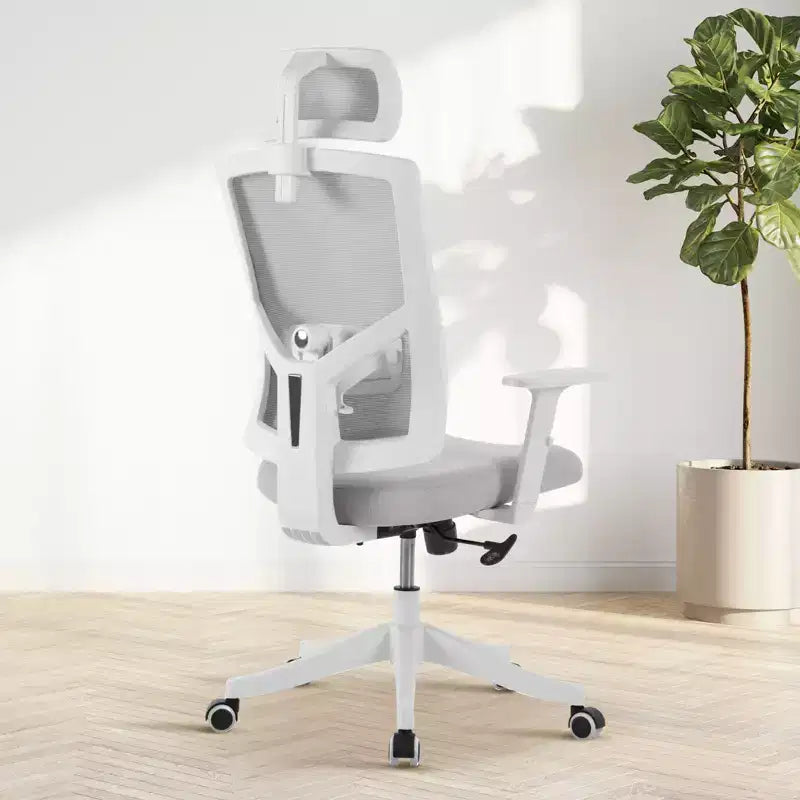 Chaise de bureau ergonomique inclinable avec dossier haut en maille
