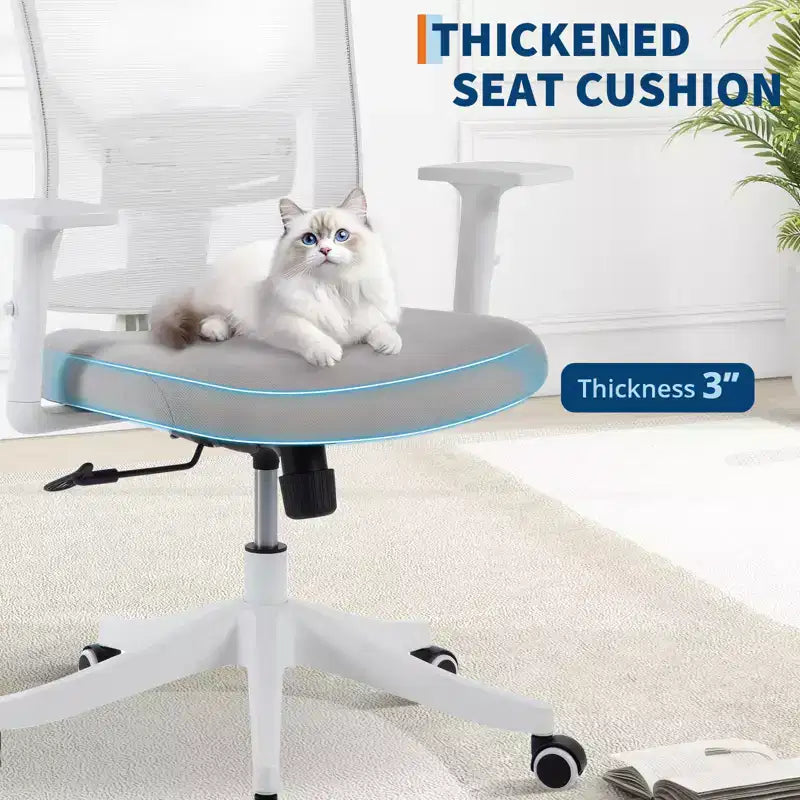Chaise de bureau ergonomique inclinable avec dossier haut en maille