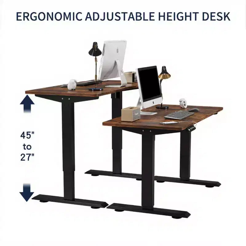 Bureau debout réglable en hauteur Table de travail assis-debout Table d'appoint