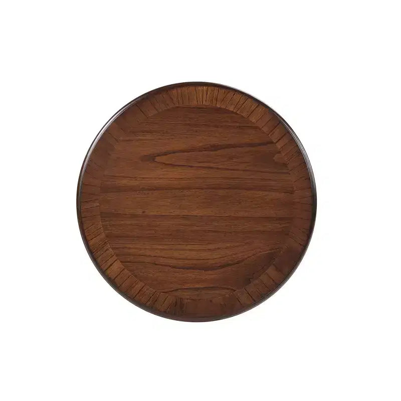 Table d'appoint ronde en bois, style rétro, 20 po
