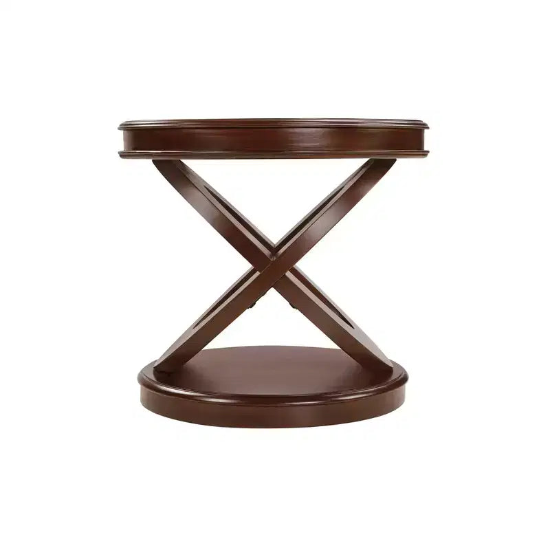 Table d'appoint ronde en bois, style rétro, 20 po