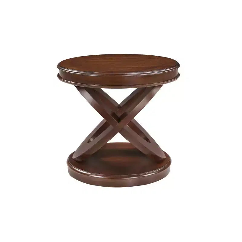 Table d'appoint ronde en bois, style rétro, 20 po