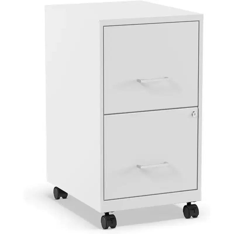 Classeur vertical à 2 tiroirs, verrouillable, design mobile