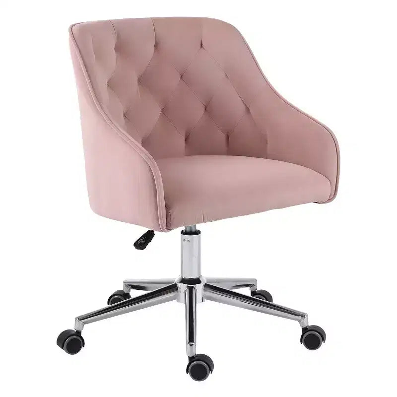 Fauteuil de bureau en velours avec pivot, hauteur réglable