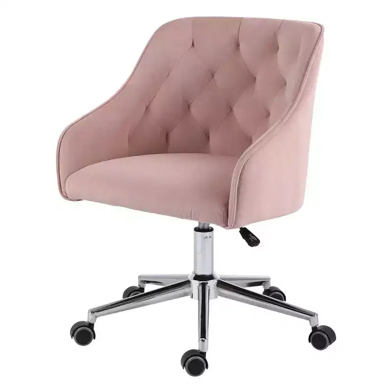 Fauteuil de bureau en velours avec pivot, hauteur réglable