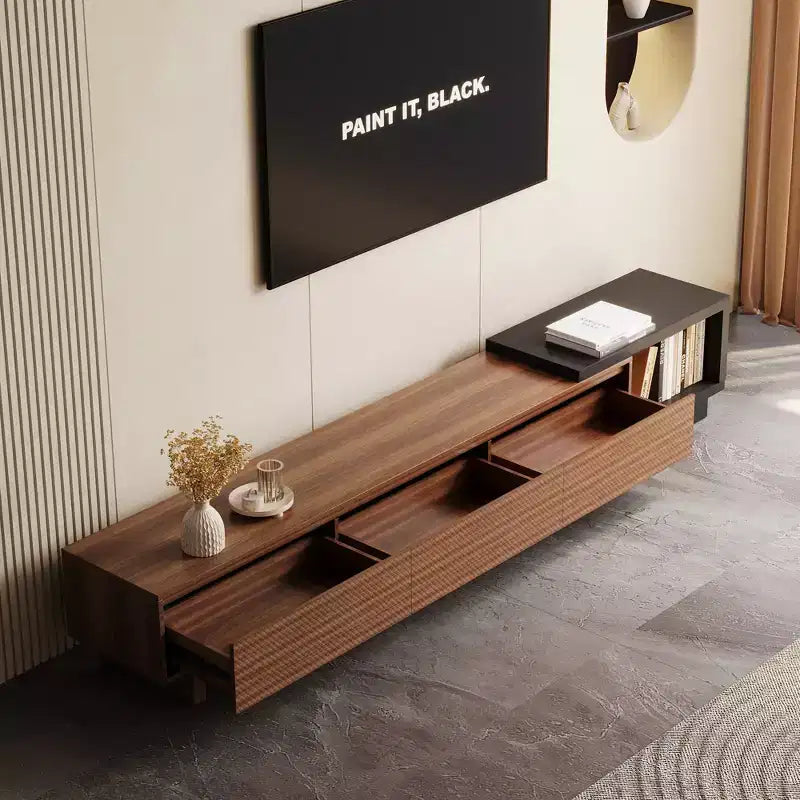Meuble TV extensible avec 3 tiroirs Mid-Century Modern 78.74102.3