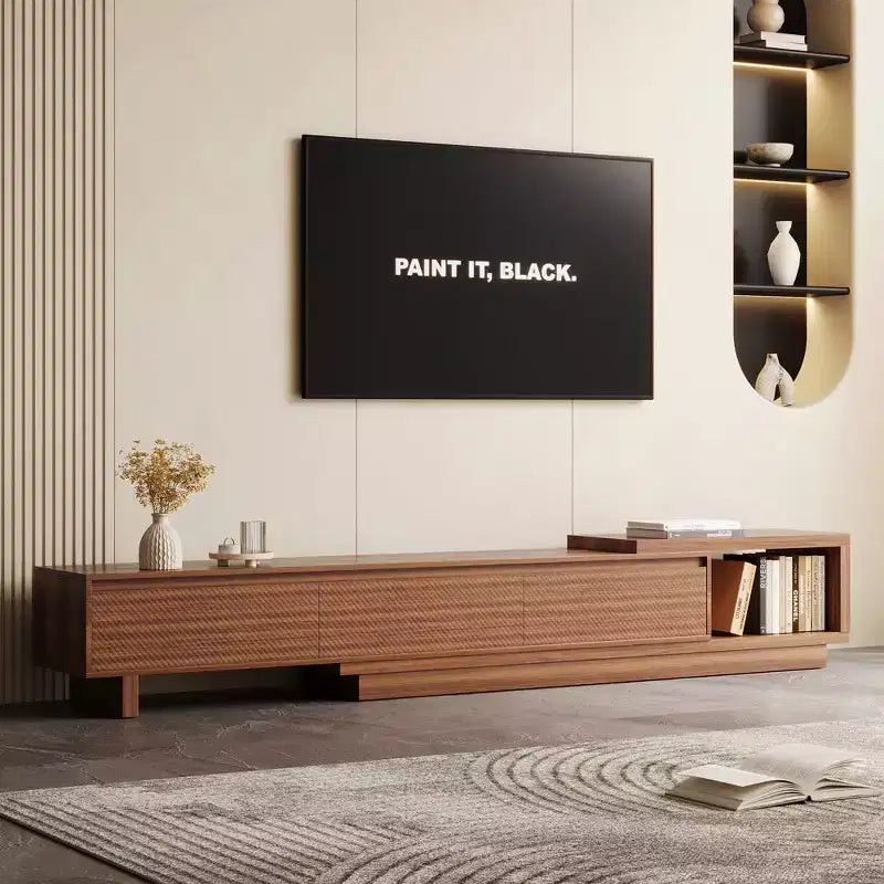 Meuble TV extensible avec 3 tiroirs Mid-Century Modern 78.74102.3