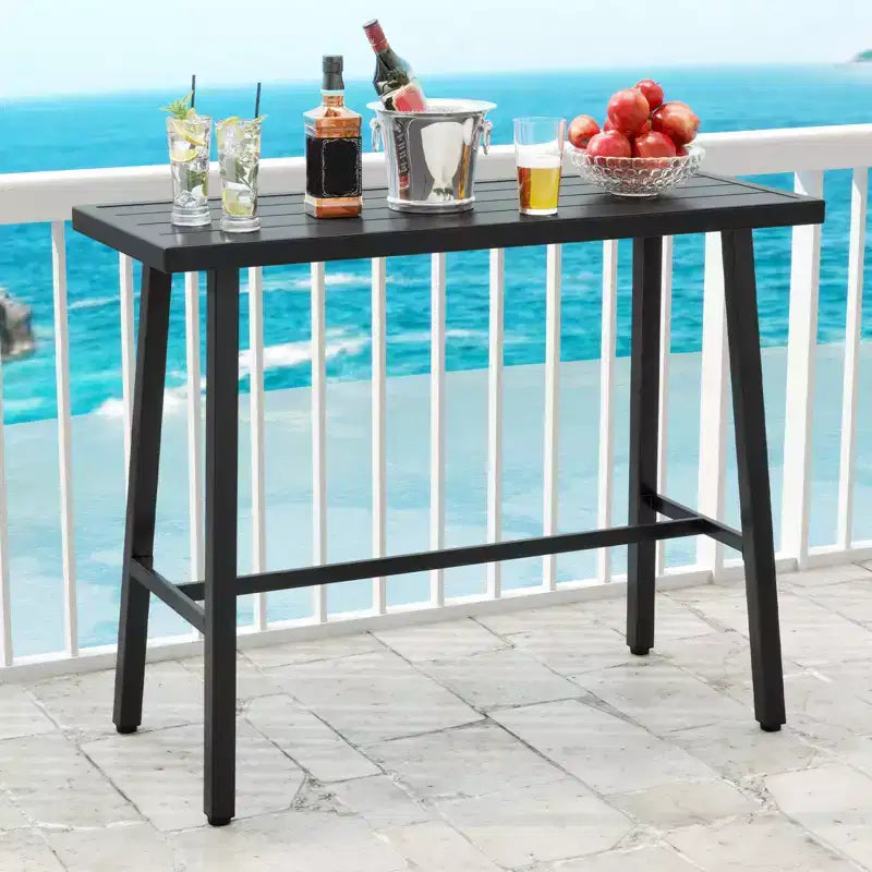 Table de salle à manger rectangulaire avec cadre en métal