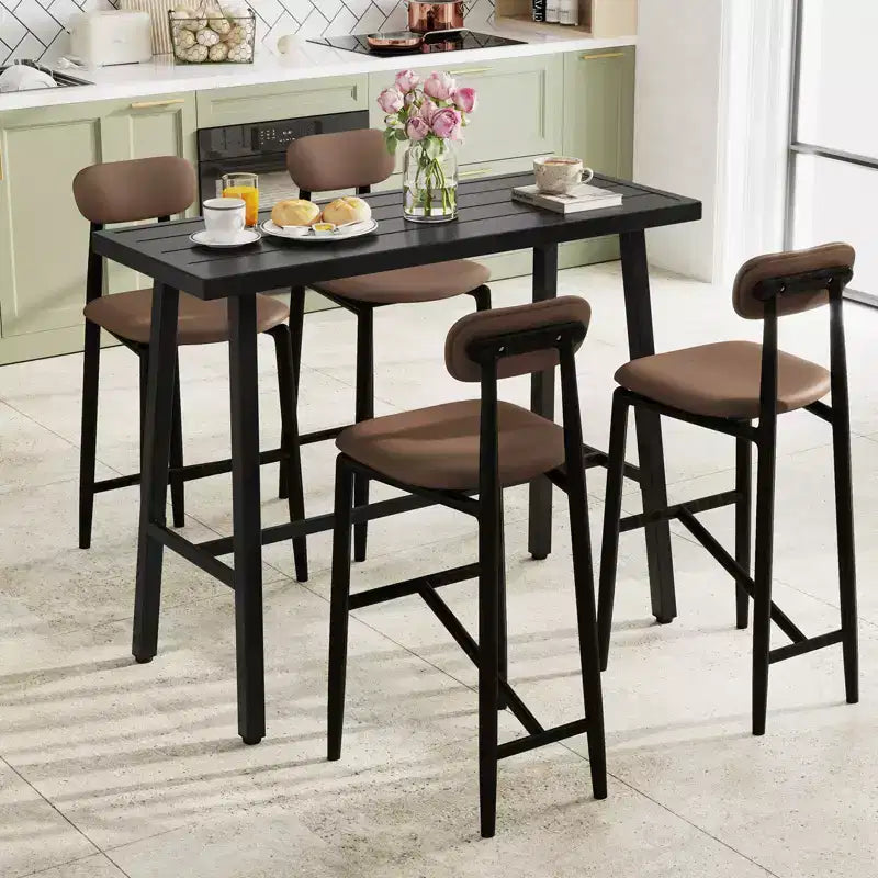Table de salle à manger rectangulaire avec cadre en métal