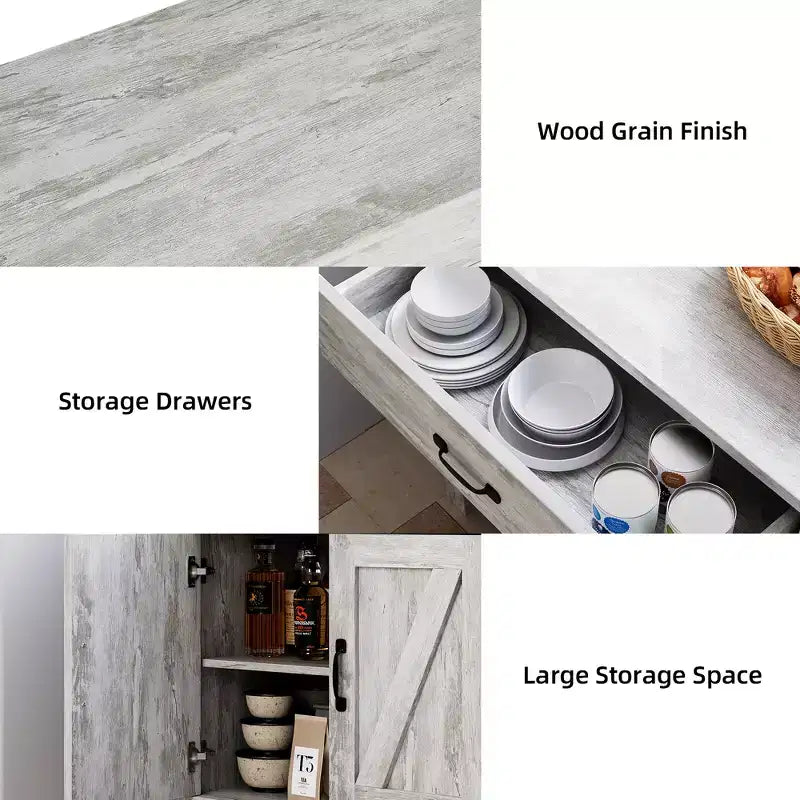 Buffet, Meuble de rangement de cuisine avec tiroirs