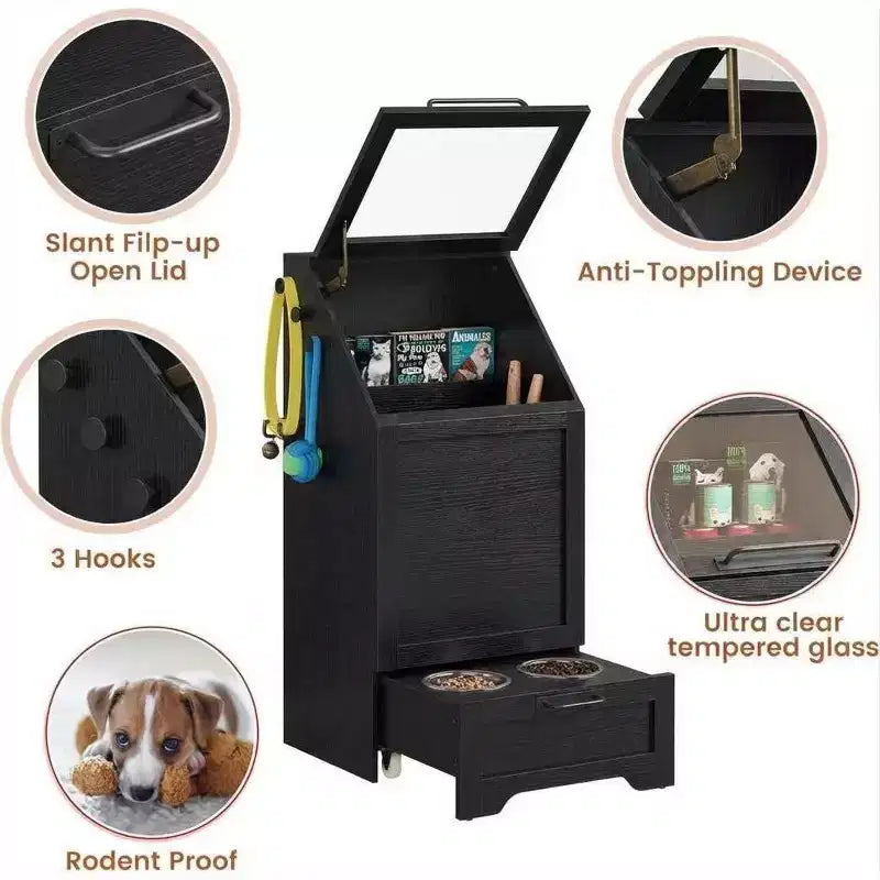 Gamelle surélevée pour chien intégrée et pliable
