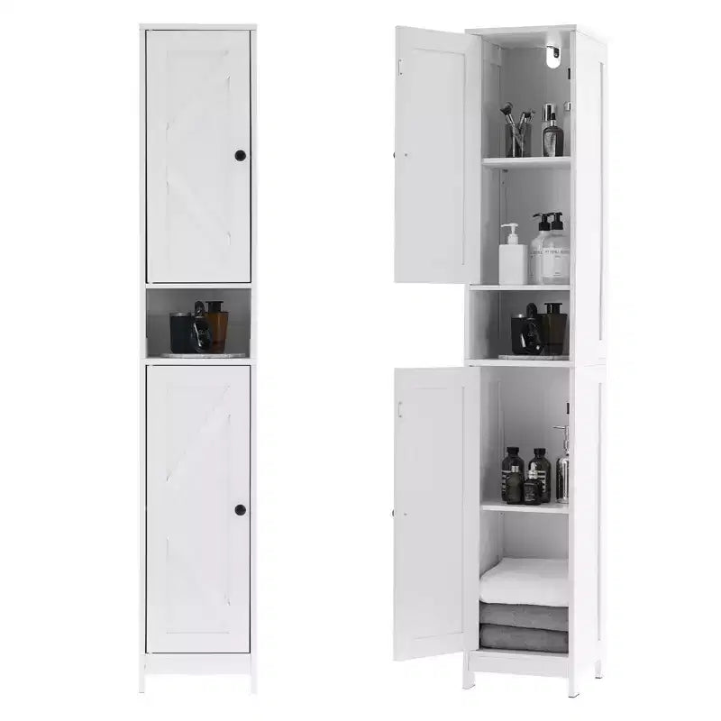 Ensemble de meubles de salle de bain modernes, 2 portes coulissantes, 1 tiroir, étagères réglables