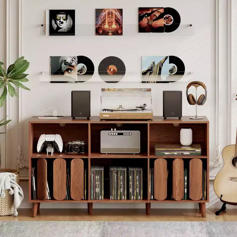 Meuble TV moderne 55 po en bois avec station de recharge