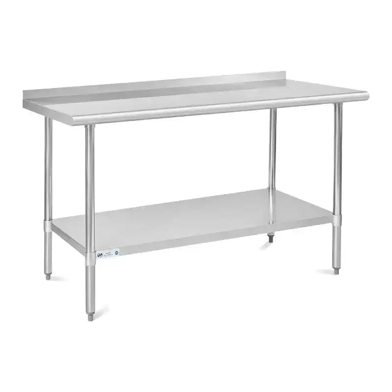 Table de travail en acier inoxydable 60x30 robuste avec tablette réglable