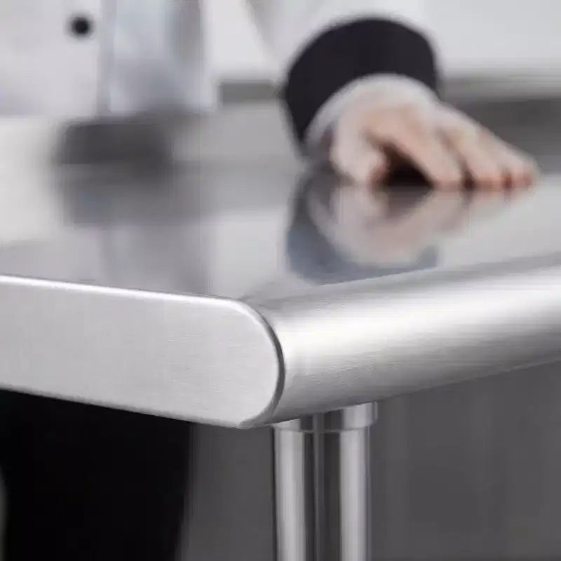 Table de travail en acier inoxydable 60x30 robuste avec tablette réglable
